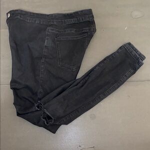 Hammer Jeans Los Angeles Size 11 Black Straight Leg Distress Stretch Denim